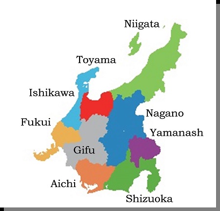 Map of Chubu