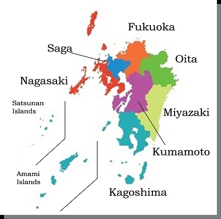 Map of Kyushu