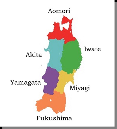 Map of Tohoku